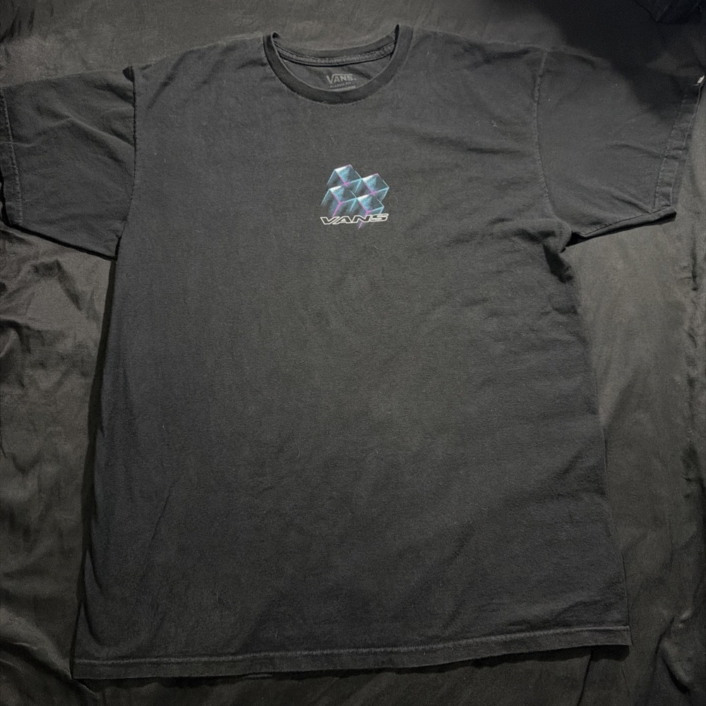 Vans Building The Future Graphic T-Shirt Mens L Black Short Sleeve Skater Tee
